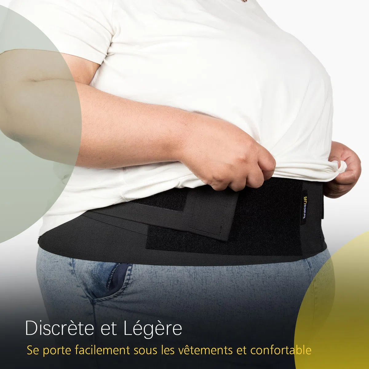 BraceUP Attelle Dorsale Extra Large pour Femmes et Hommes – du 3XL au 5XL, maintien lombaire extra large avec sangles et compressions, pour le bas du dos et les lombaires (4XL 157-188 cm)