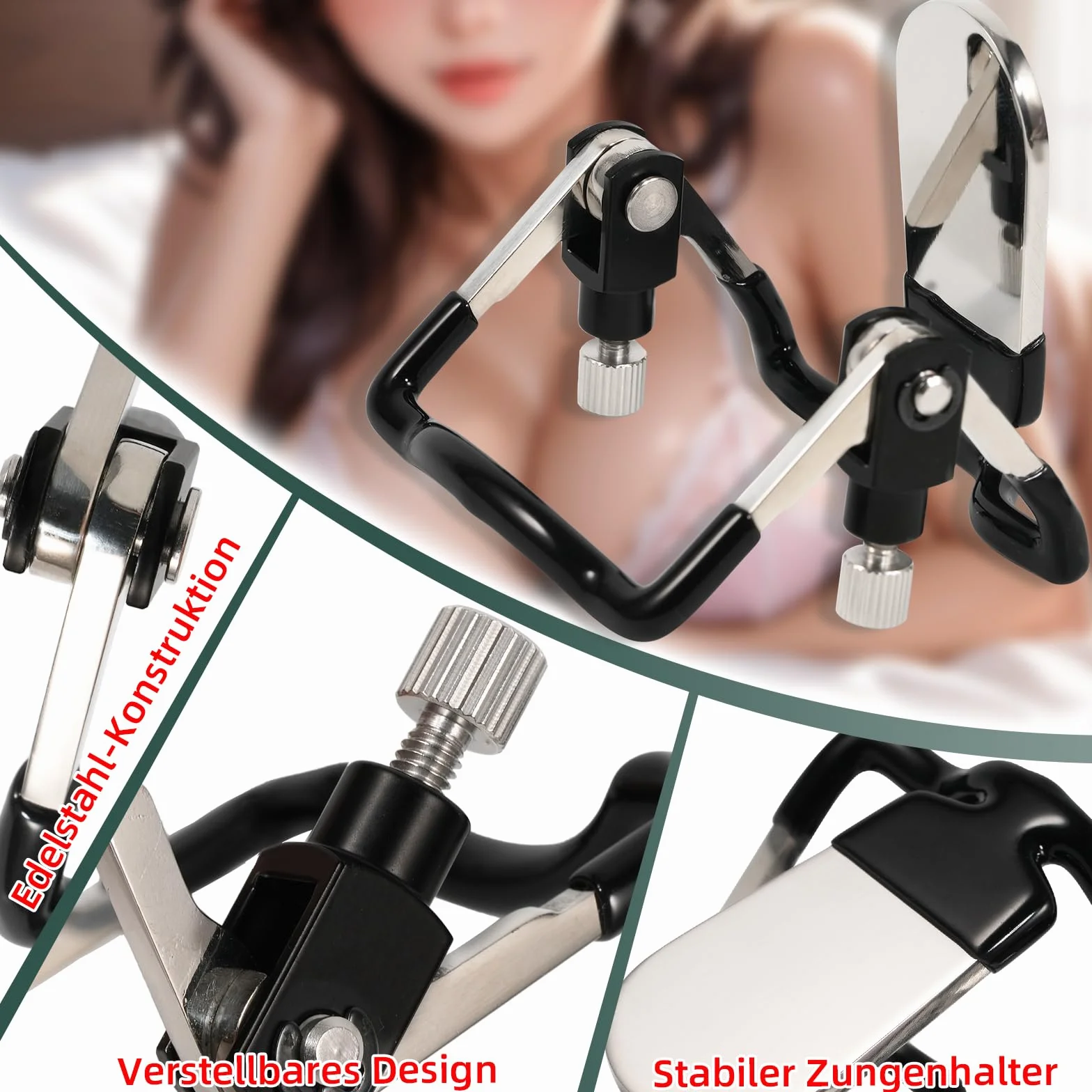 Écarteur De Bouche Réglable En Acier Inoxydable Avec Plaque Linguale Jouet BDSM Pour Bondage Bâillon Boule Accessoire Adulte Pour Jeux De Bouche