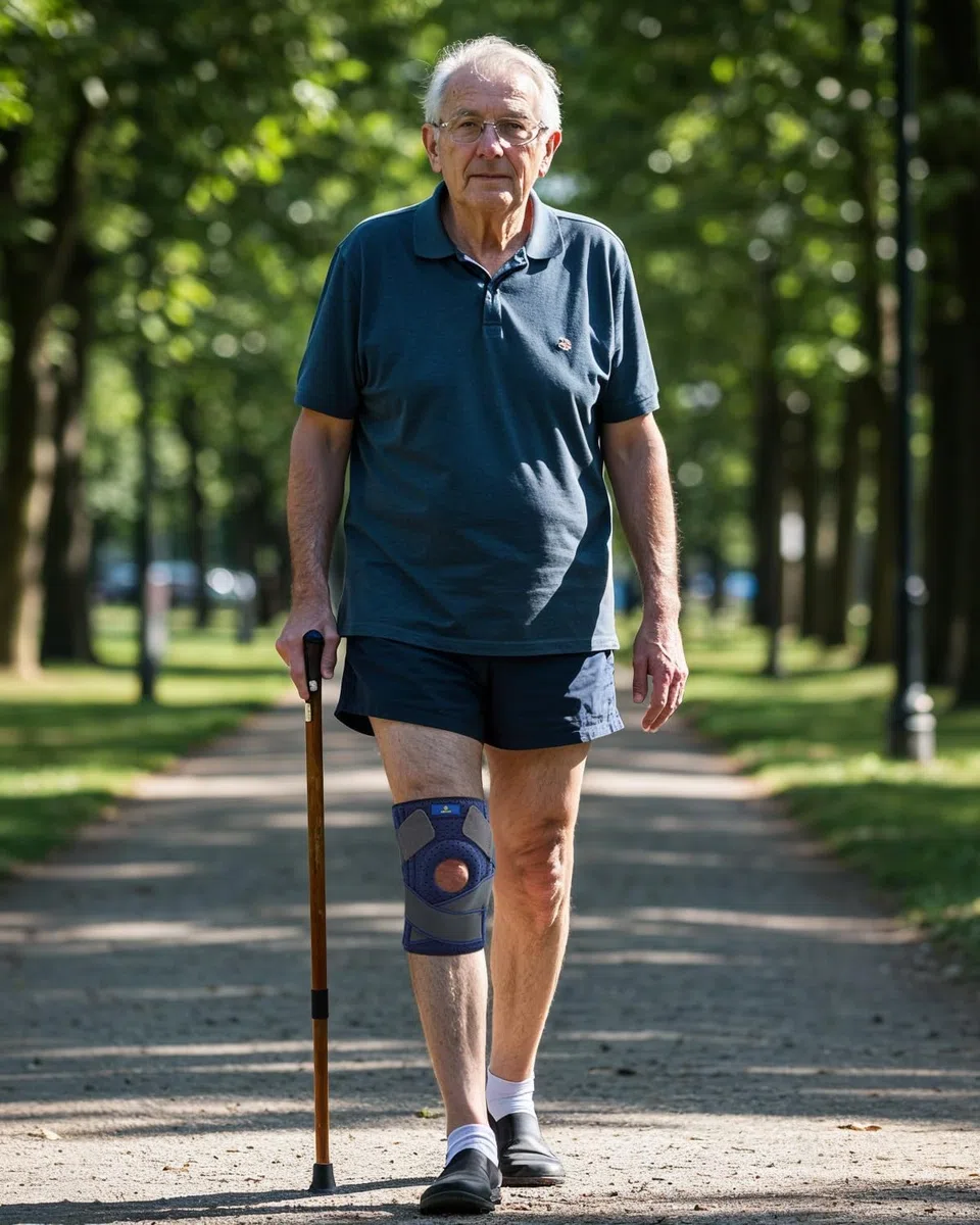 ABYON Genouillère Ligamentaire Genou, Attelle Genou Réglable avec Stabilisateurs Latéraux et Coussinet en Gel Ouvert pour Homme et Femme Ligamentaire, Déchirure du Ménisque, Haltérophilie et Course