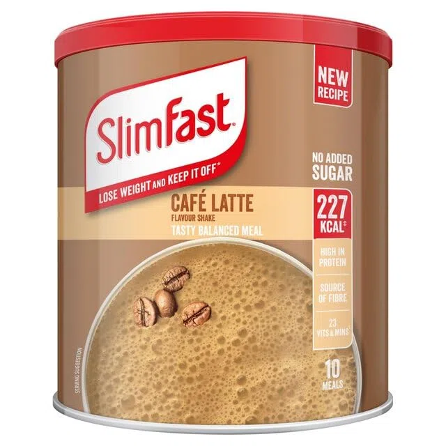 SlimFast Milkshake Poudre Café au Lait I Shake diététique hypocalorique à haute teneur en protéines I Poudre de régime pour un régime de contrôle du poids I Seulement 225 calories par shake protéiné I