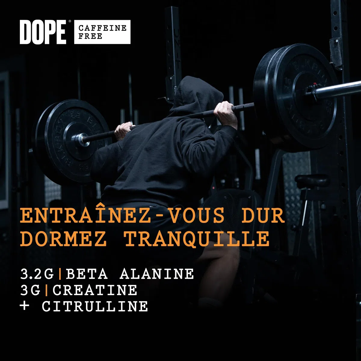 Dope Poudre Pré-Entraînement Sans Caféine | Strawberry Lime | 510g | 30 Portions | Sans Stimulants | 3,2g Beta Alanine | 3g Créatine | Mélange Citrulline AAKG | Vitamine B6 | Soutient la Puissance