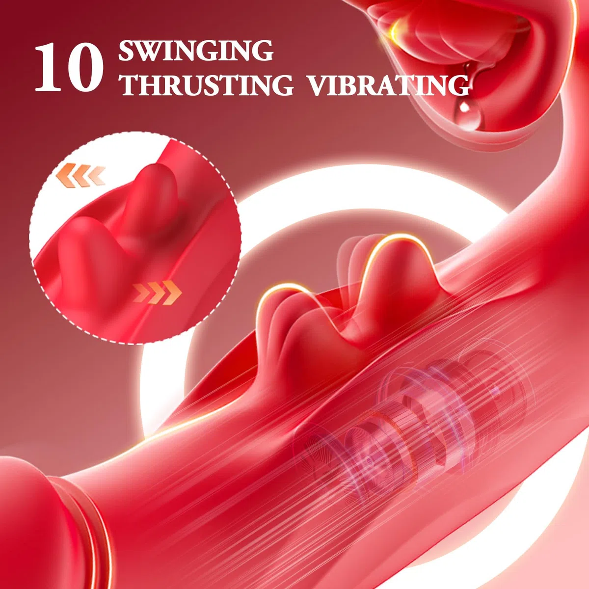 Vibromasseurs Feminin Sex Toys, Sex Toýs Femme 4EN1 Léchage Gode Vibro-masseur va et Vient 10 Modes de Vibrations, Silencieux Sex Toýs Couple Sextoyse Femme Clitoridienne Feminin Stimulateur