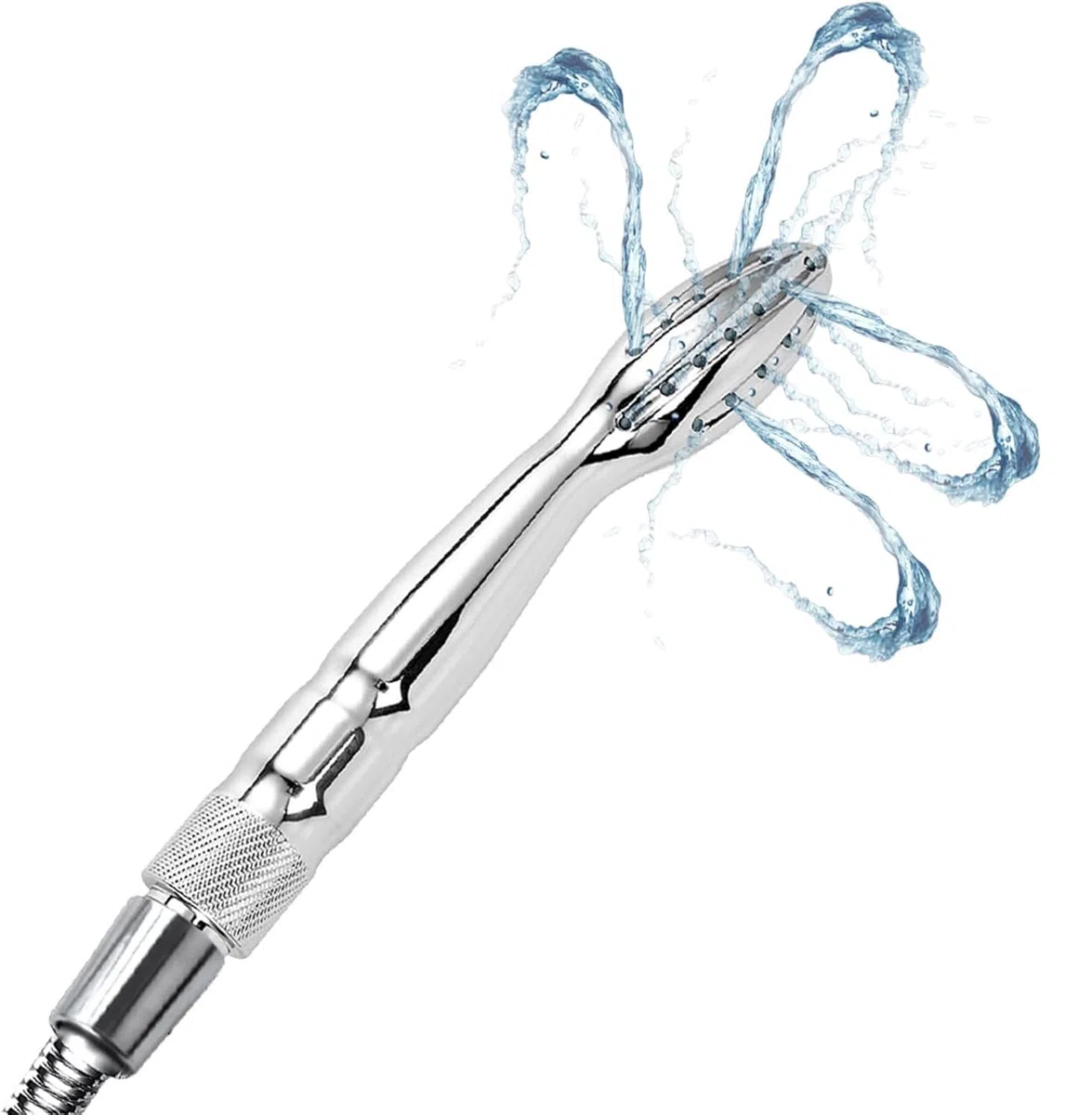 Lavement anal en acier inoxydable avec Plug anal, Anal Sex Toy Fétiche pour Hommes Femmes Couples, Douche Anale pour Stimulation de la Prostate (B)