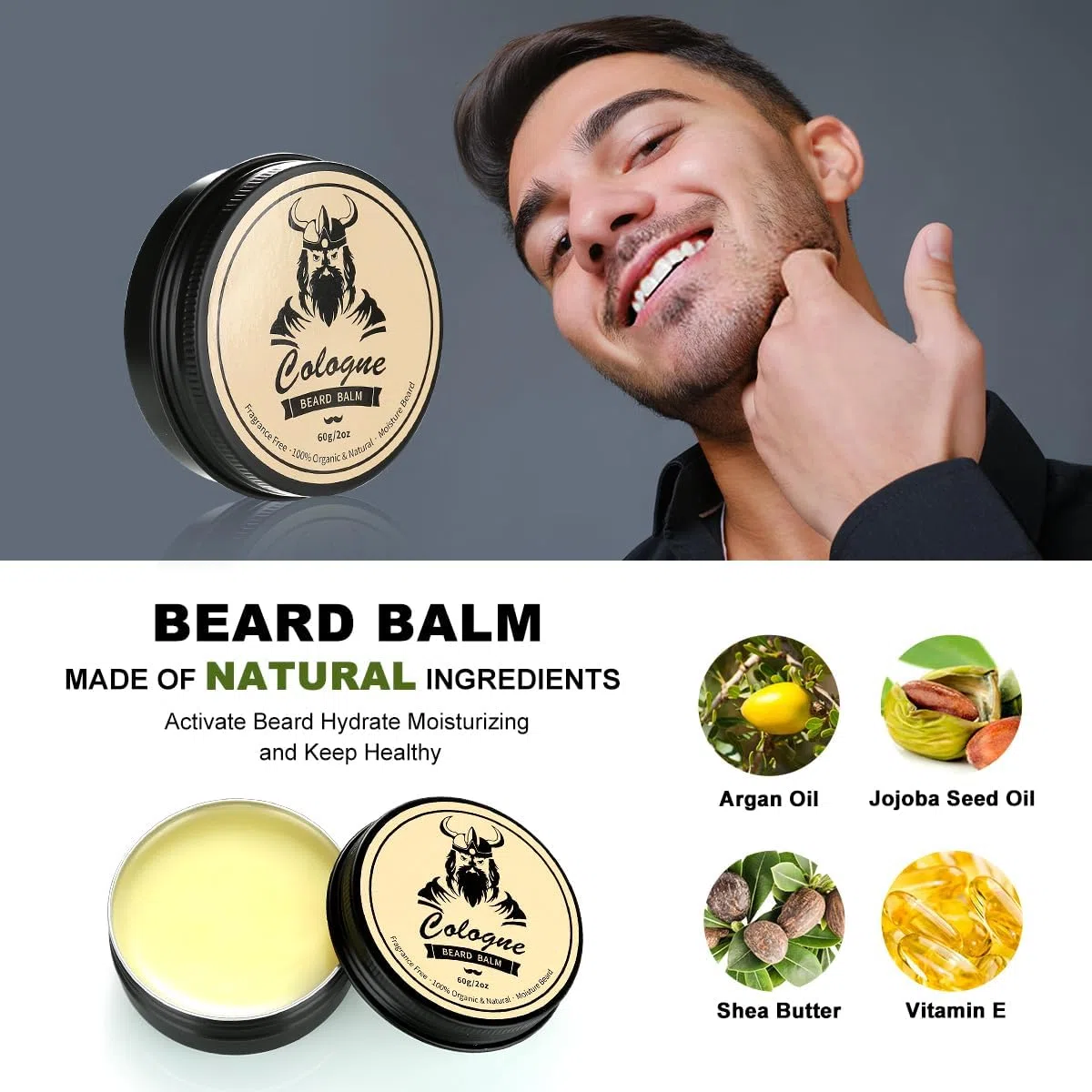 Exreizst Kit Barba per Uomo,Regalo Cura della barba Uomo Completo Professionale per Marito Papà -con2Olio per la crescita della barba, balsamo, pennello, pettine,sapone barba, custodia regalo uomo