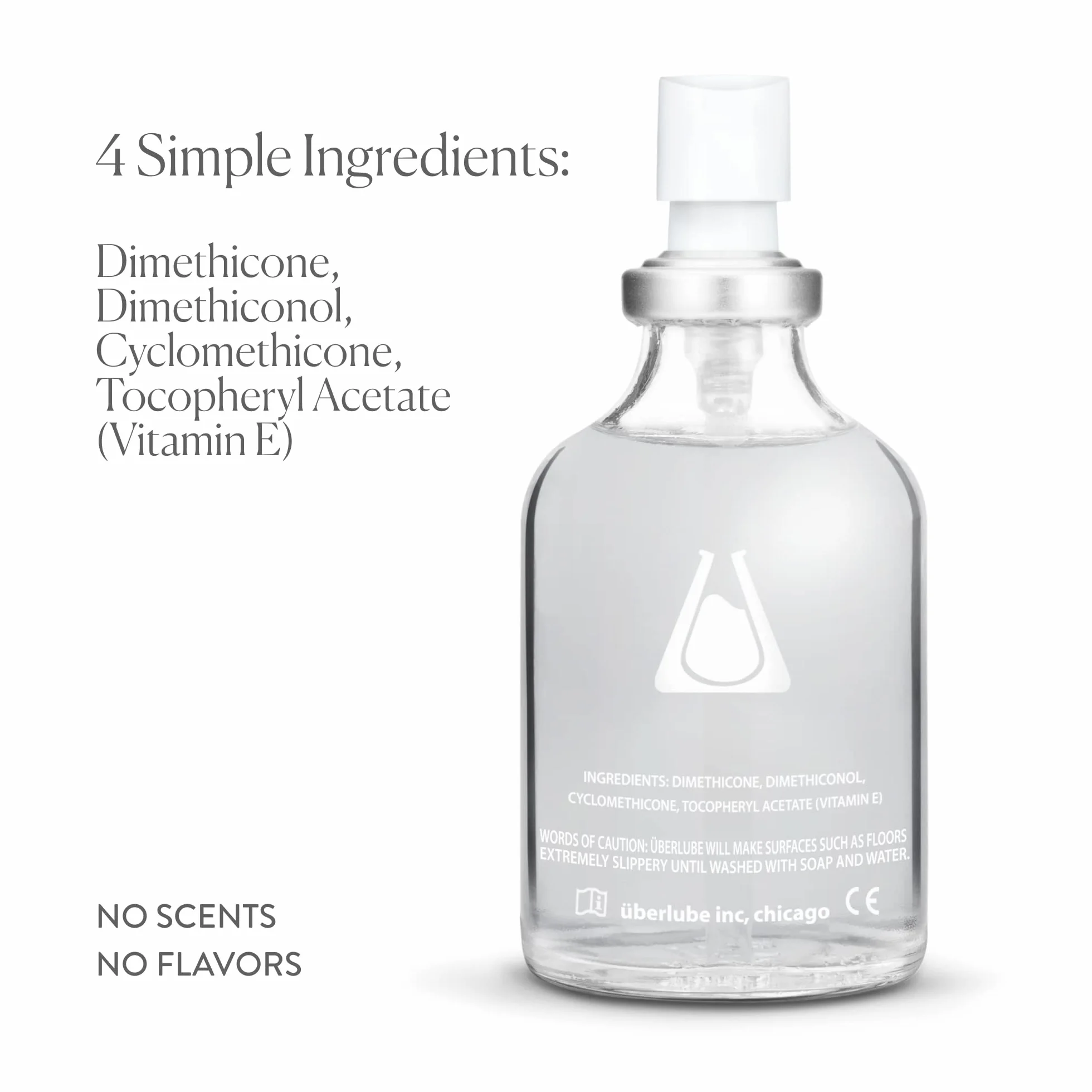 Überlube Gel Lubrifiant de Luxe | Gel Lubrifiant Intime au Silicone Naturel Enrichi en Vitamine E | Sans Latex, Parfum Ni Résidu et Utilisable Sous L'eau - 55ml