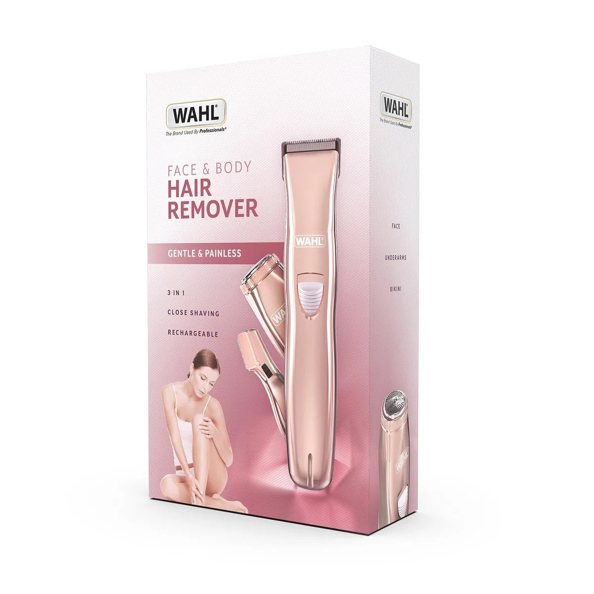 WAHL Ladies Face and Body Hair Remover, tondeuse pour femmes, rasoir rotatif pour femmes, épilateur à sourcils, sabot