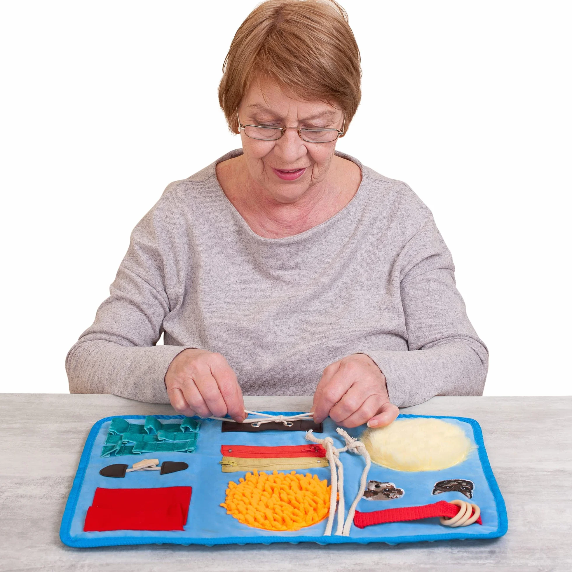 Couverture Sensorielle Démence | Activités Calmantes Pour Personnes Agées | Produits Pour Personnes Agées Démentes | Fidget Blanket | Aide Pour Maladie d'Alzheimer, Démence, Syndrome d'Asperger