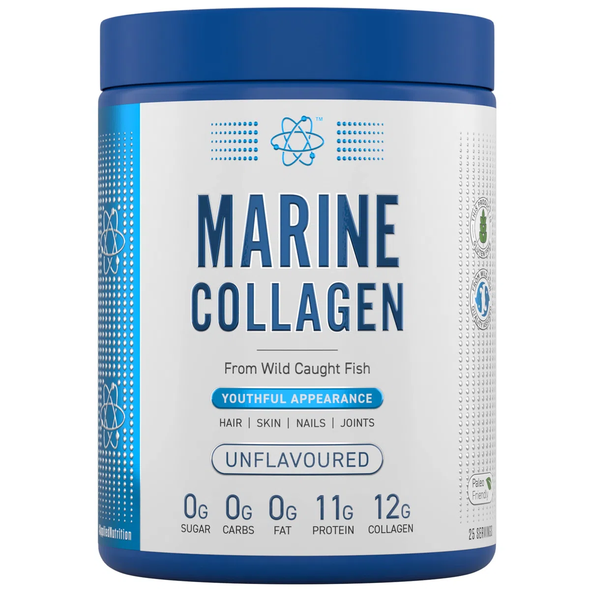 Applied Nutrition Collagène marin en poudre - Protéine de collagène hydrolysée, peau, cheveux et ongles sains (sans saveur) (300 g - 25 portions)