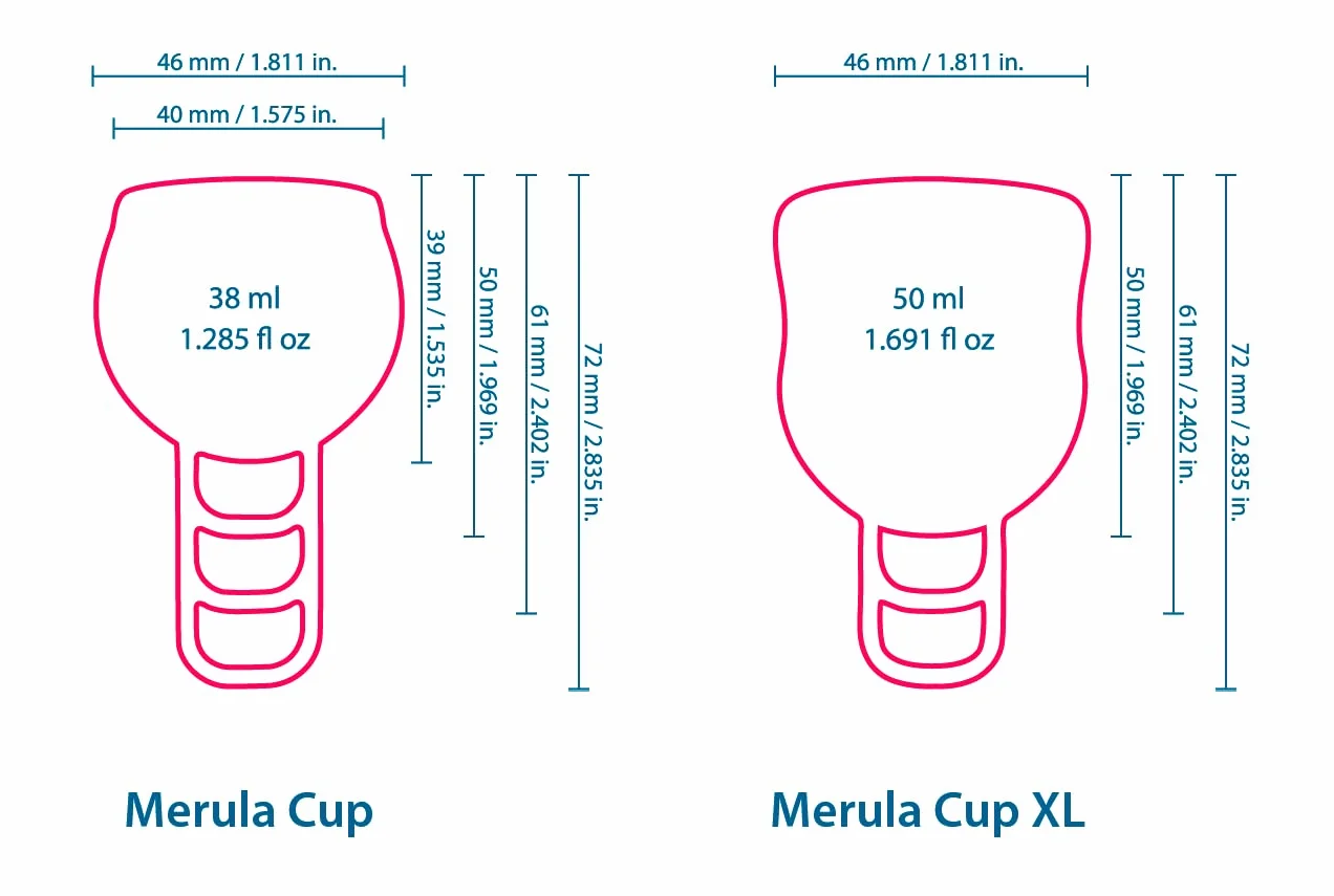 Merula Cup XL strawberry (rose) - La coupe menstruelle pour les journées intenses