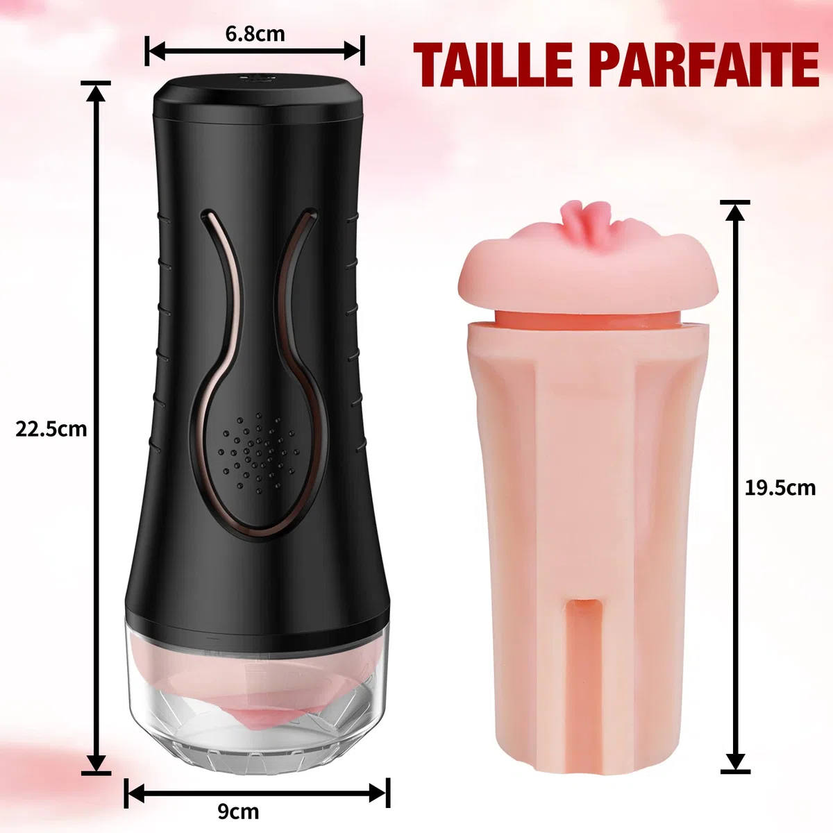 Masturbateurs Masculins - Mastubateurs Réalistes avec Vibrant Jouet Sexuelle, Manuels Masturbeuse avec 3D Texturée pour Hommes Solo Play Sex toys avec profondeur de 7,5"