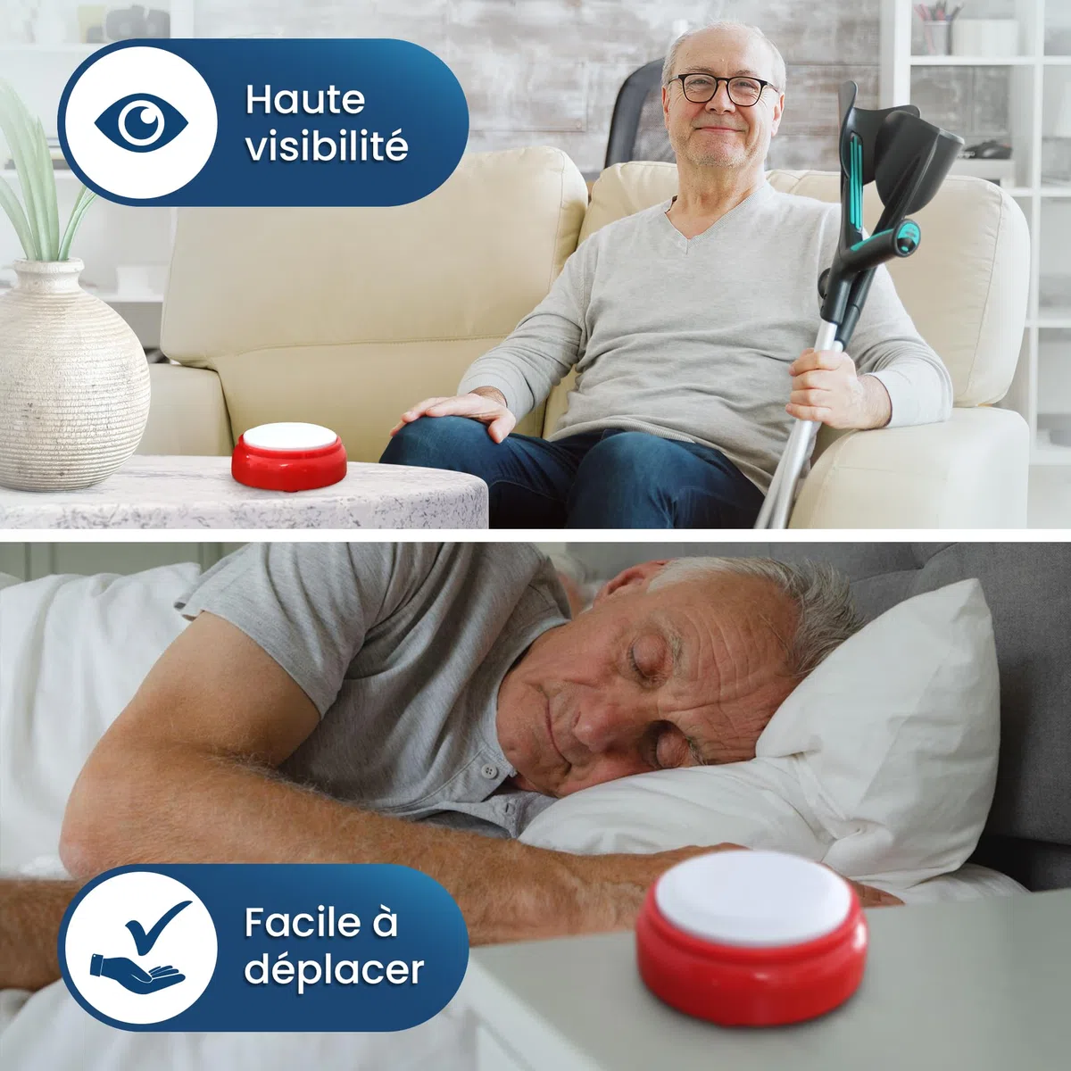 Horloge Parlante Française pour Alzheimer, Malvoyants ou Personnes Agées | Réveil Parlant pour Aveugle, Simple à Régler- Voix Française - Idée Cadeau Grand Parents, Père, Mère - Réveil Alarme Senior