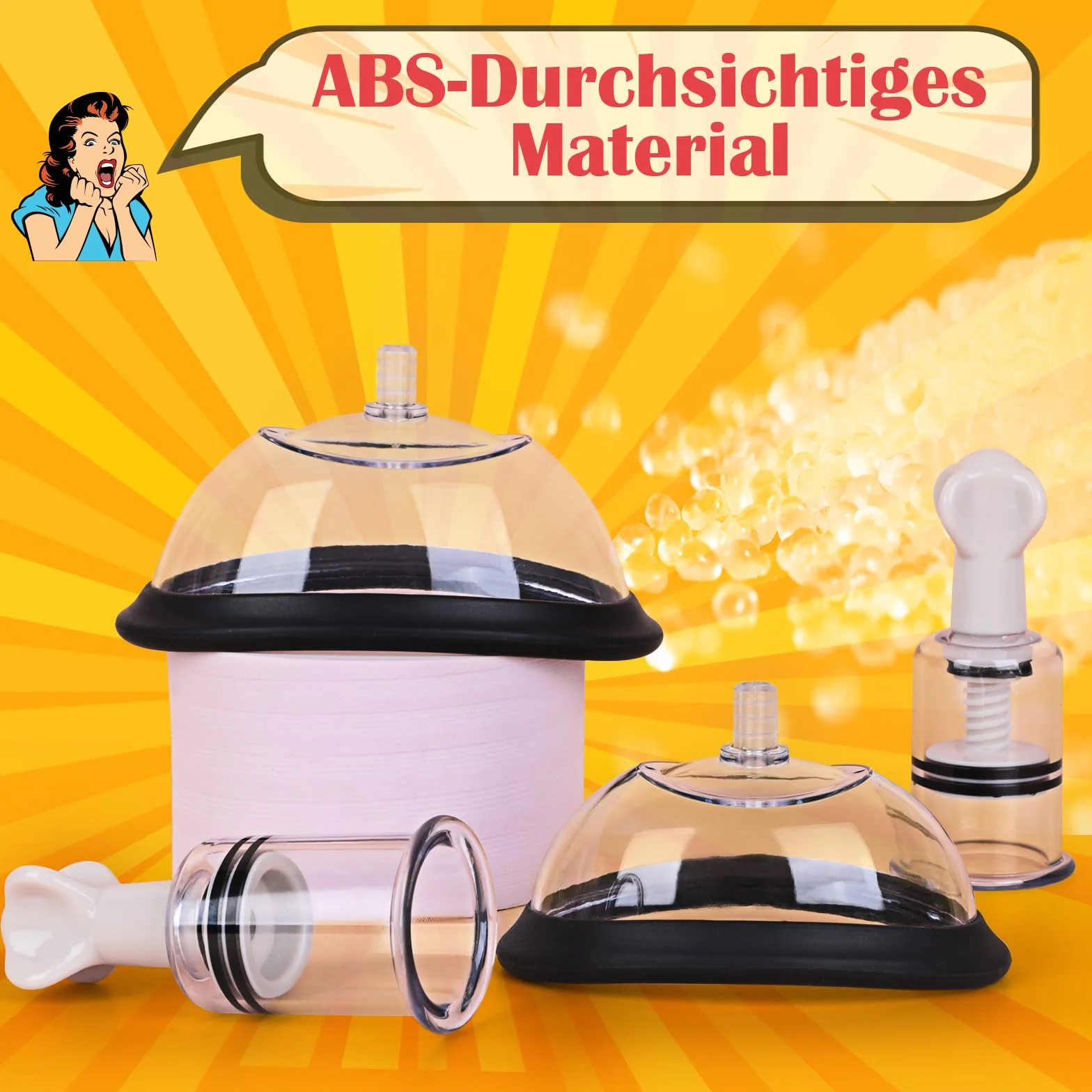 Pompe Vaginale et Tétonnière, Jouet Intime avec Ventouses Clitoridiennes – Pompe Teton, Stimulateur Clitoridien à Succion et Suceurs de Clitoris pour Femme/Couple, Sextoy BDSM Puissant