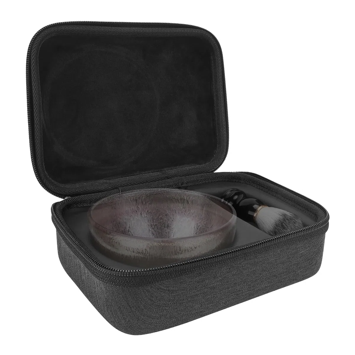 Linkidea Étui Rigide pour Bol et Brosse de Rasage de Voyage, Rangement de Protection pour Bol à Savon et Brosse de Rasage, Organisateur Portable de Rasage Humide, Compatible avec Viking Revolution