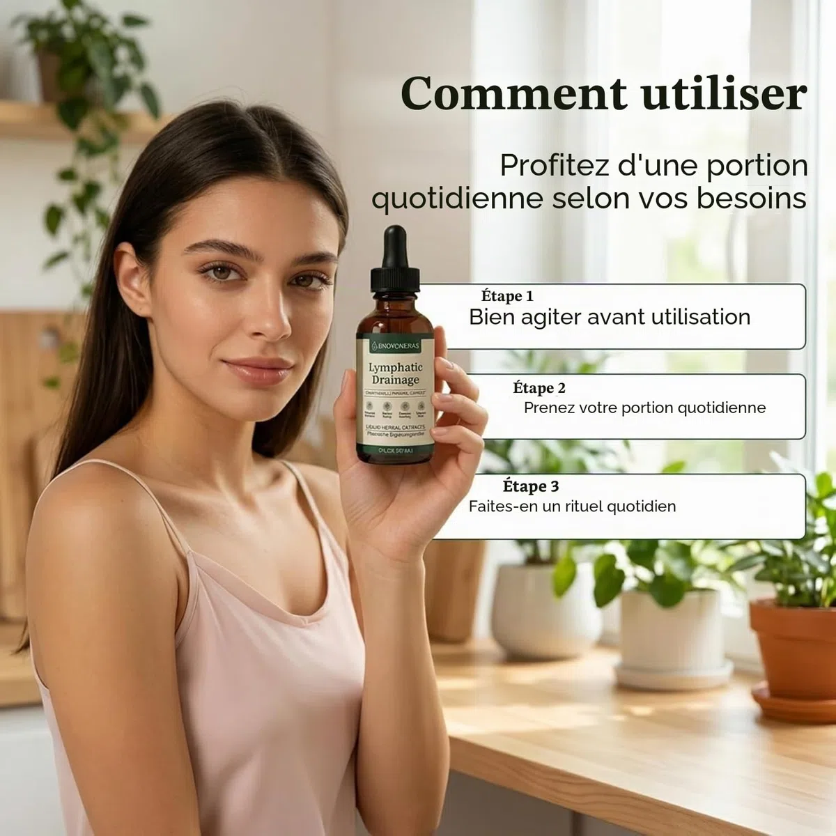 Goutte Drainage Lymphatique, Lymphatique Gouttes, Lynae Drainant Lymphatique, 100% naturel, hautement dosée, végétalien, drainage lymphatique pour hommes et femmes, 60 ml（3） (2pc)
