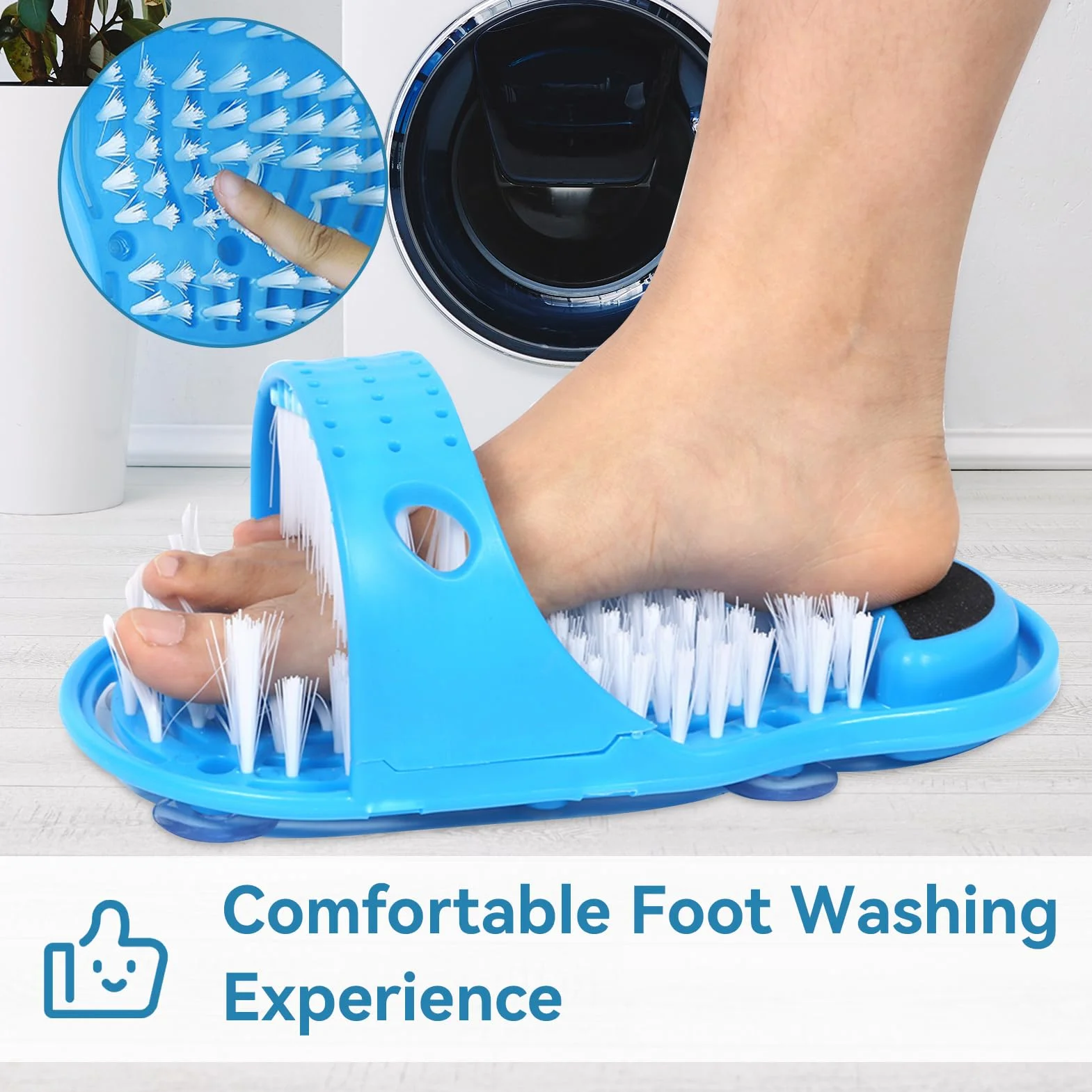 Brosse De Laveuse De Nettoyage De Pieds De Laveur De Pied De Douche Avec Ventouse, Nettoyant De Pied Douche Brosse Pied Douche Pour Coller Sur Le Sol Douche Spa Massage