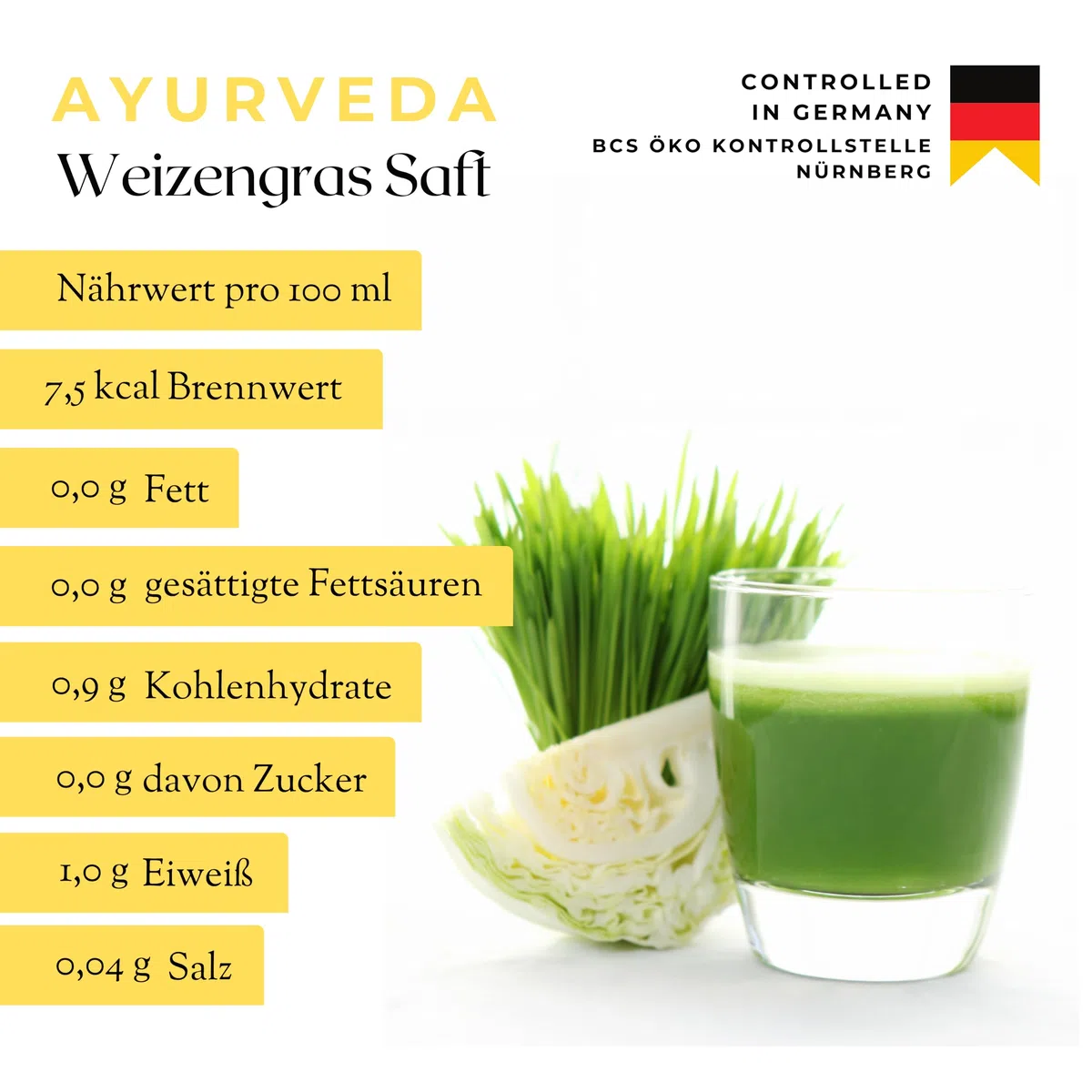 Herbe de blé 100% jus direct (500ml)