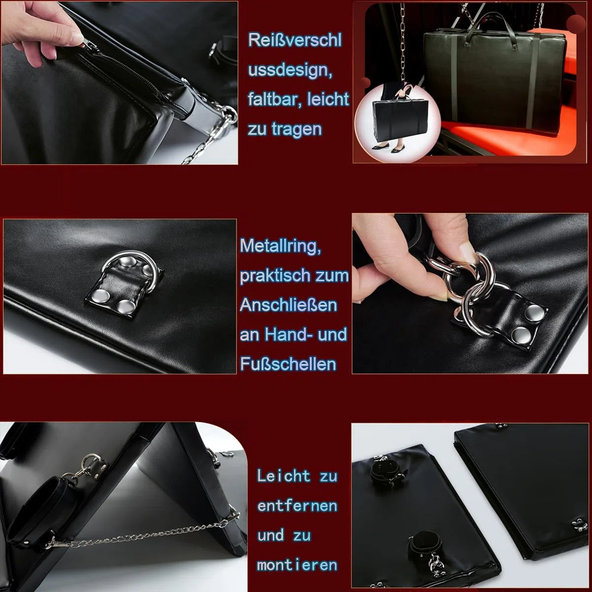 Matelas Sexuel BDSM – Meuble Érotique avec Drap et Fesseln pour Jeux Sensuels