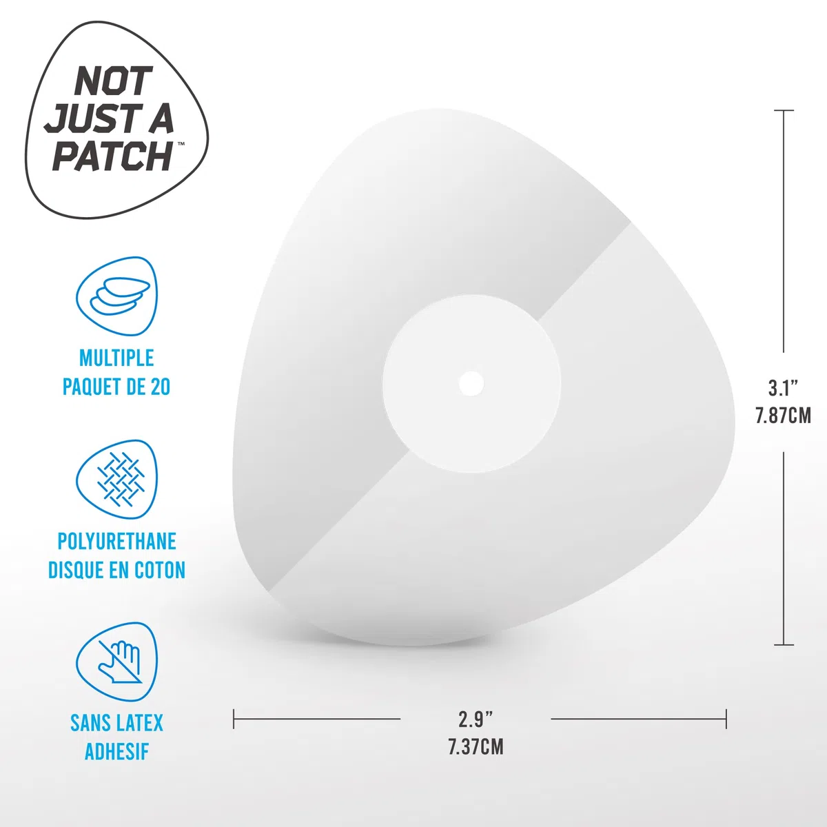 Not Just A Patch Freestyle Libre 2 Protections de capteur (20unité) Patchs Lingo CGM pour Freestyle Libre 2 - Résistants à l'eau et durables pendant 10 à 14 jours - Prédécoupés (Claire)
