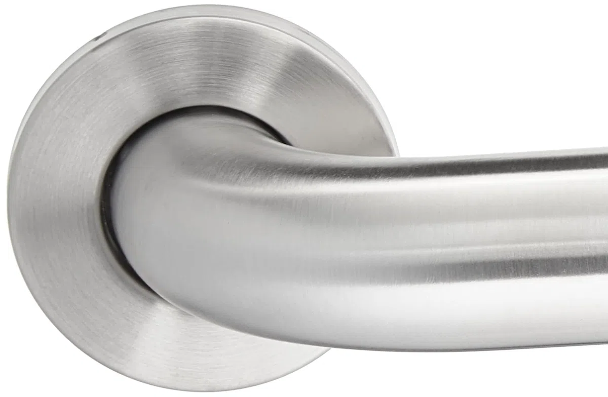 Amazon Basics Barre d'appui de sécurité robuste en acier inoxydable pour salle de bain - Longueur 46 cm - 3,8 cm de diamètre