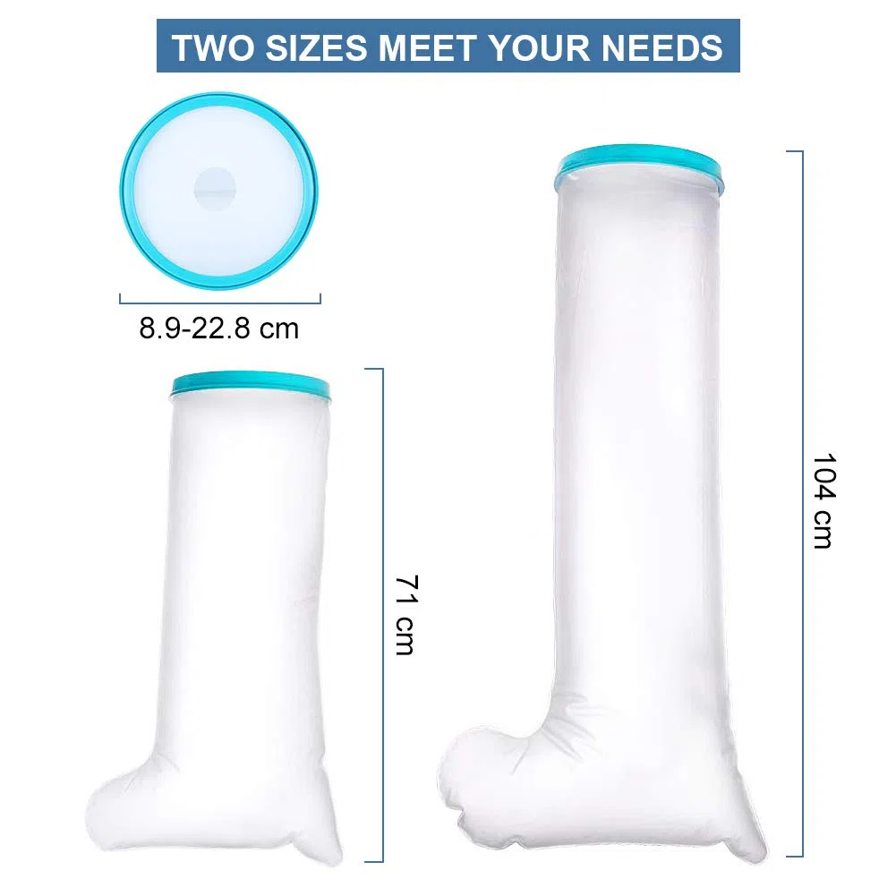 Yosoo Health Gear Housse de Protection Imperméable de Jambe, Imperméable de Plâtre de jambe, Protège-plâtre Jambe pour Adulte pour Le Bain, Maintien au Sec du Bandage 104cm