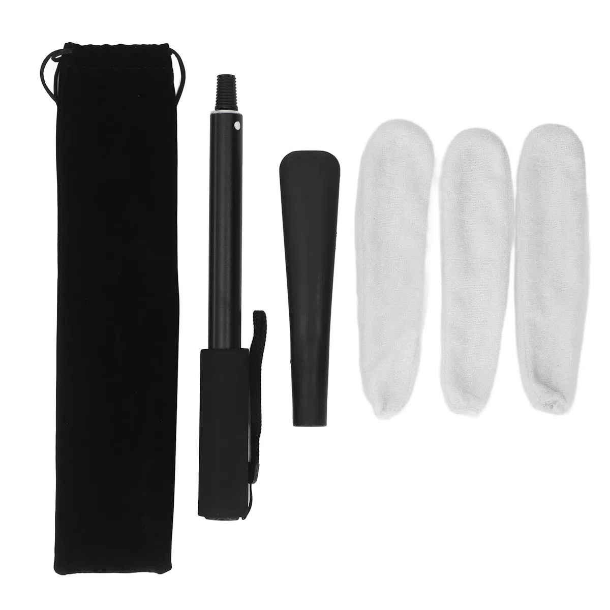 Brosse de Nettoyage des Orteils, épurateur de Pieds avec 3 Serviettes Réutilisables, Manche Télescopique de 16,9 à 33,5 Pouces pour les Personnes âgées