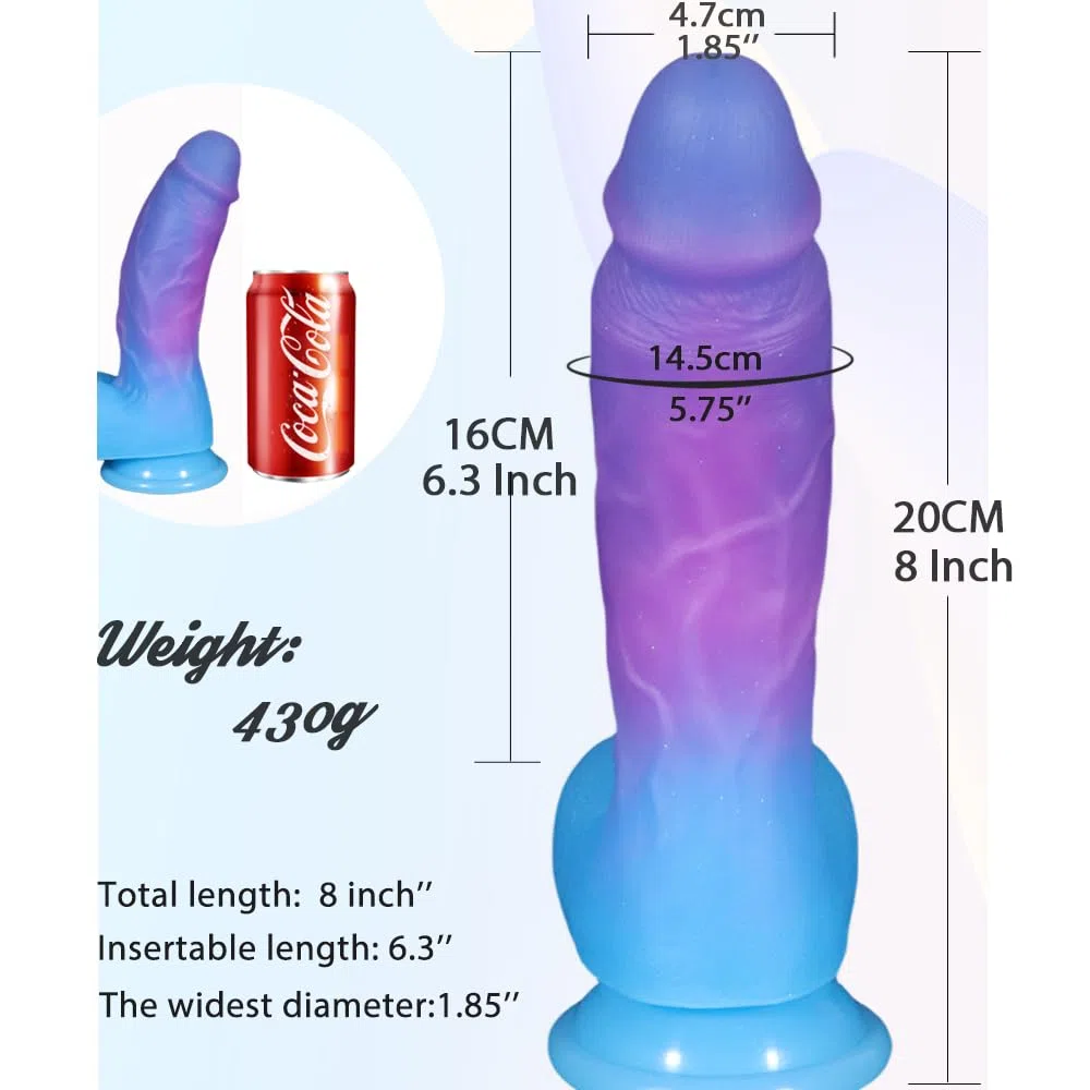 Godemichet Réaliste Épais 20 cm Point G & Anal, Ventouse, Harnais Strap-On | Silicone Liquide, Ventouse Pour Utilisation Mains Libres Ou Harnais Strap-On Pegging, Plaisir Vaginal Anal, Jouets Sexuels