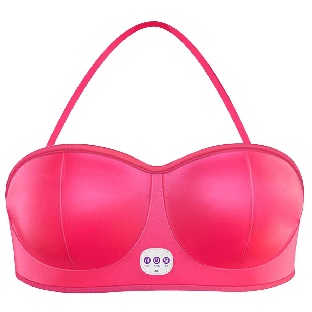 Masseur électrique de poitrine - Appareil de massage de levage des seins - Vibration intelligente de la chaleur - Augmentation des seins contre l'affaissement (rouge)