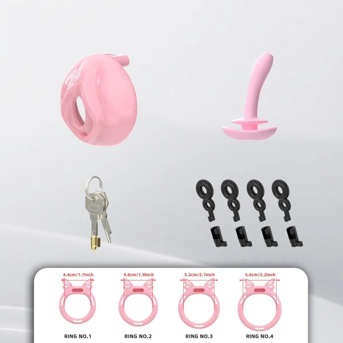 Cage de Chasteté pour Pénis Sex Toys Chastity Cage man en Résine avec Cathéter et 4 Anneaux en Silicone Cage Chastetée Légère avec Serrure Dissimulée et Ceinture pour Bondage le Pénis (A)
