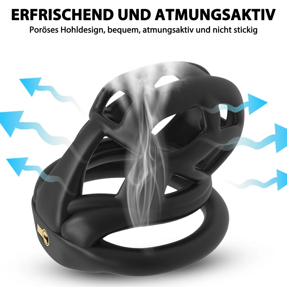 Chastity Cage avec 4 Cock Rings,Cages de Chasteté Pour Punition Sextoyse Couple,Homme Cock Bondage BDSM Sex toys (M)