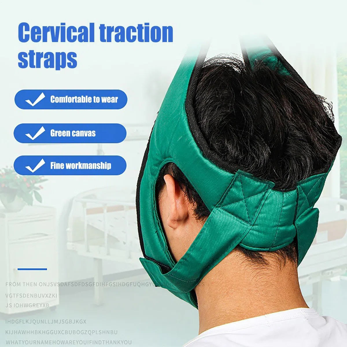 Appareil De Traction Du Cou Hamac Au Dessus De La Porte, Dispositif De Traction Du Cou, Suspension Réglable Avec Anneau En Acier, Coussin Correcteur De Colonne Vertébrale, Cous Pour Soulager Les