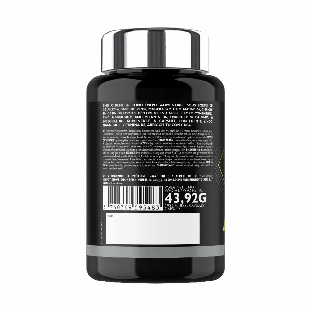 Superset Nutrition | Zmb Xtreme (90 Caps) | ZMB | Complexe de zinc, magnésium et B6 enrichi en GABA