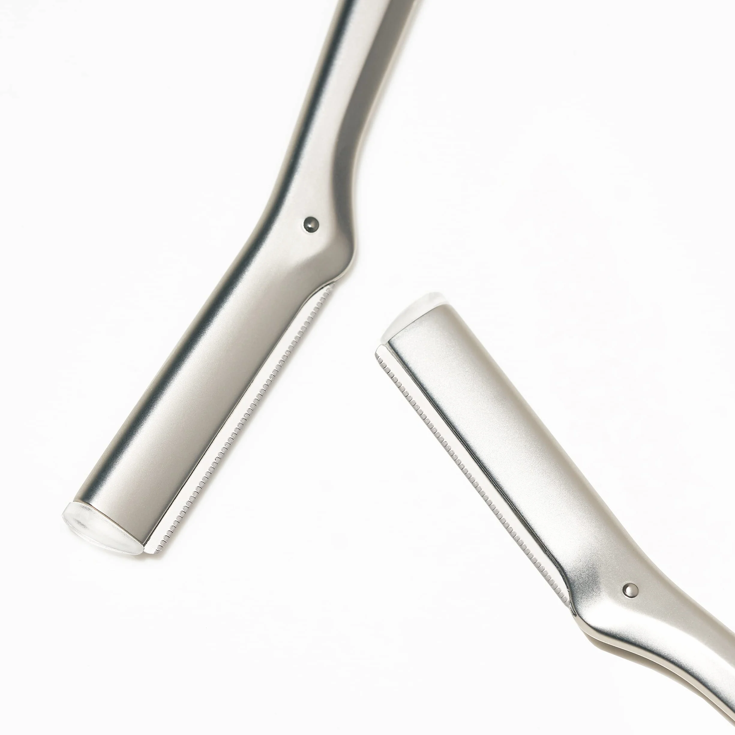 TWEEZERMAN Rasoir facial (Élimination précise, Élimination des poils, avec lame de rasoir, Acier inoxydable), argent