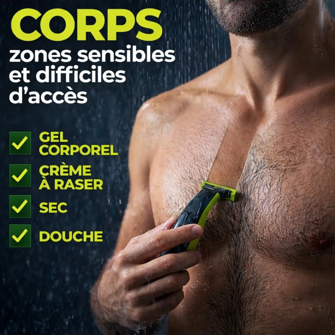 Lot 4 Lames de Rechange RazorBlade pour Rasoir Électrique comptatible OBlade QP220 QP2824 QP2724 QP2520 QP2630 QP65XX One Blade Lame en Acier Inoxydable remplacement pour Rasoirs Tondeuse Rasage lama