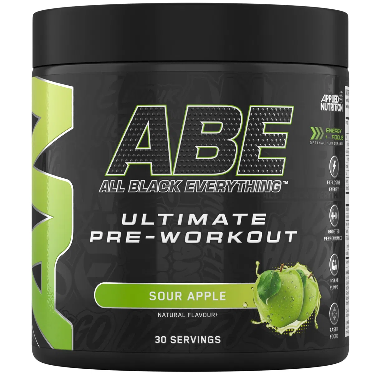 Applied Nutrition ABE Pre Workout, Pomme Acidulée, 375g, 30 Portions