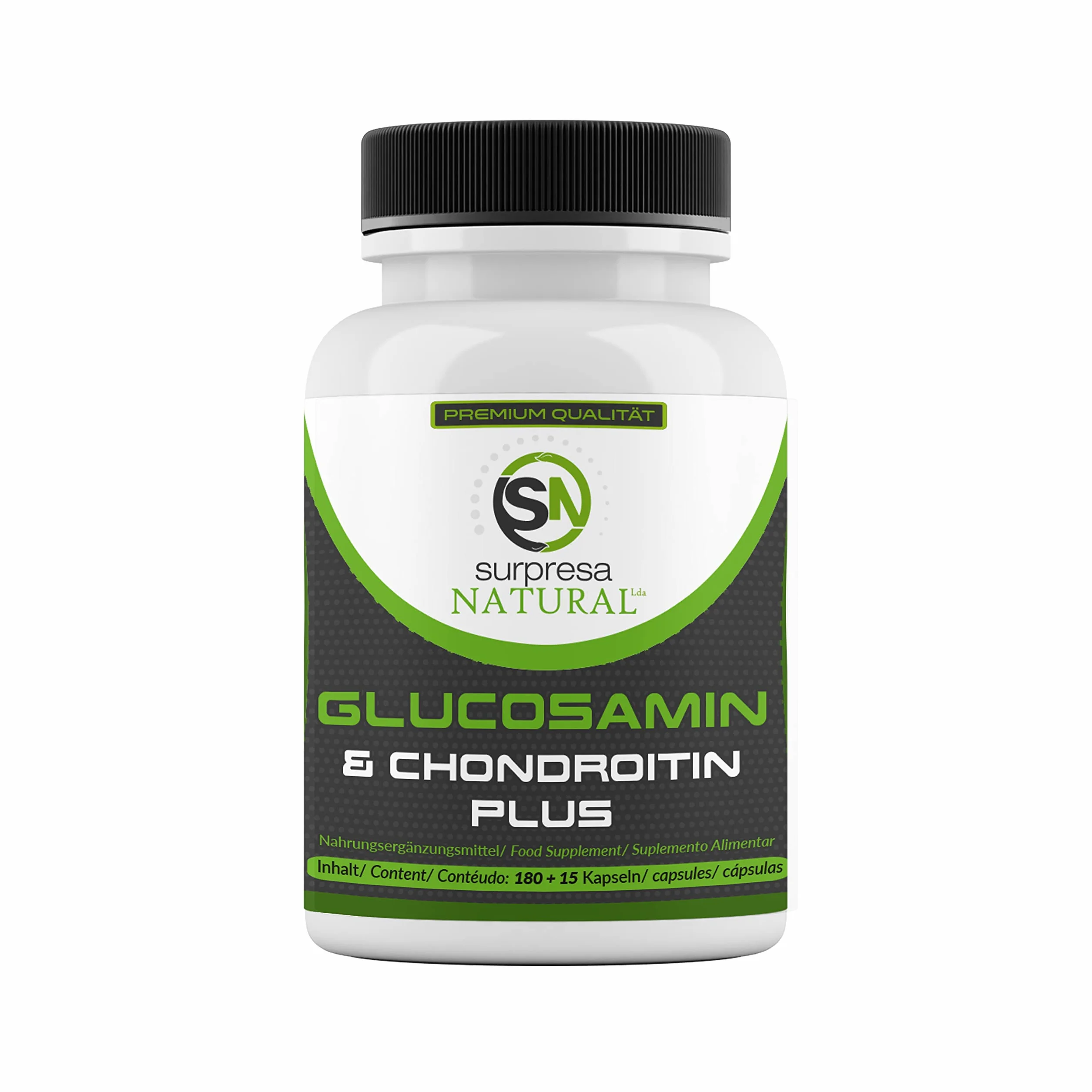 Glucosamine & Chondroïtine PLUS hautement dosées 2700mg par jour, réserve de 2 mois Testées en laboratoire, 195 gélules