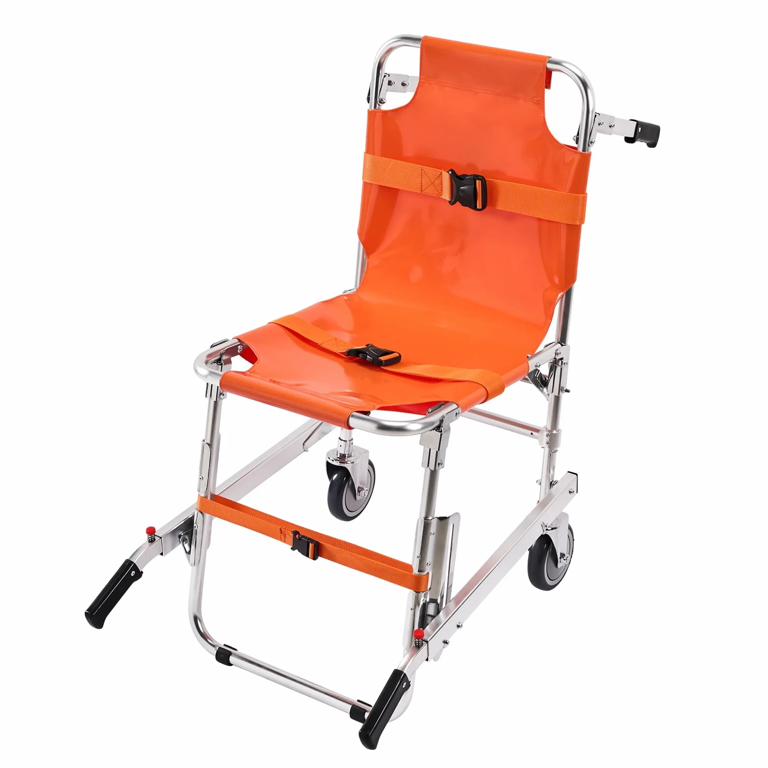 VEVOR Chaise d'Évacuation d'Escalier 158 kg Chaise Portoir d'Ambulance avec 2 Roues Fauteuil Roulant de Transfert Médical Transport Urgence Portable Pliable pour Personnes Âgées, Handicapées, Pompier