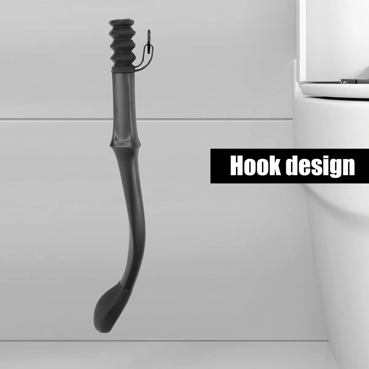 Bottom Wiper Long Handle Reach Comfort Bottom Wiper Assistant auto-essuyant pour un quotidien indépendant outil de toilette domestique pour les femmes enceintes âgées 15 7 pouces (noir)