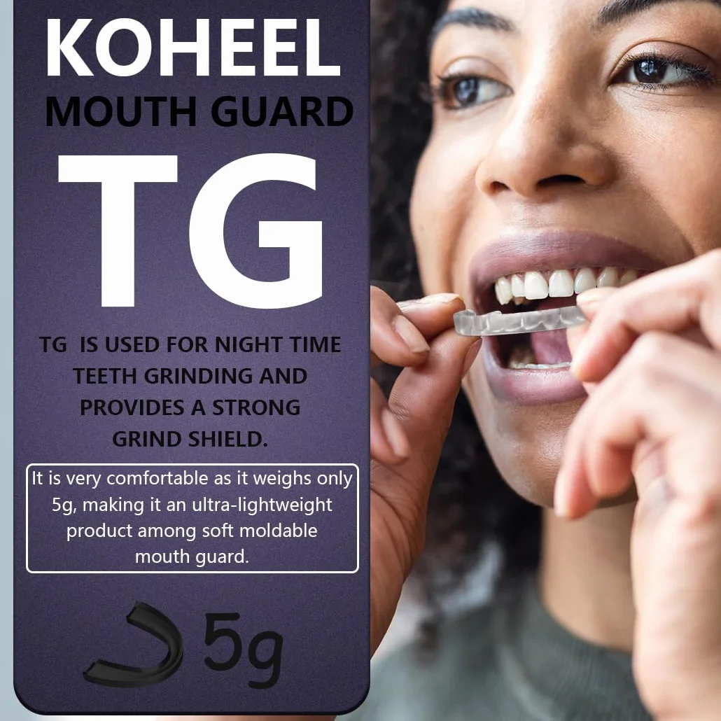 KOHEEL TG Gouttière Dentaire pour le Grincement des Dents avec Plateau de Formage - Facile à Utiliser et Parfaitement Adapté - Contre le Bruxisme (5 Pièces)