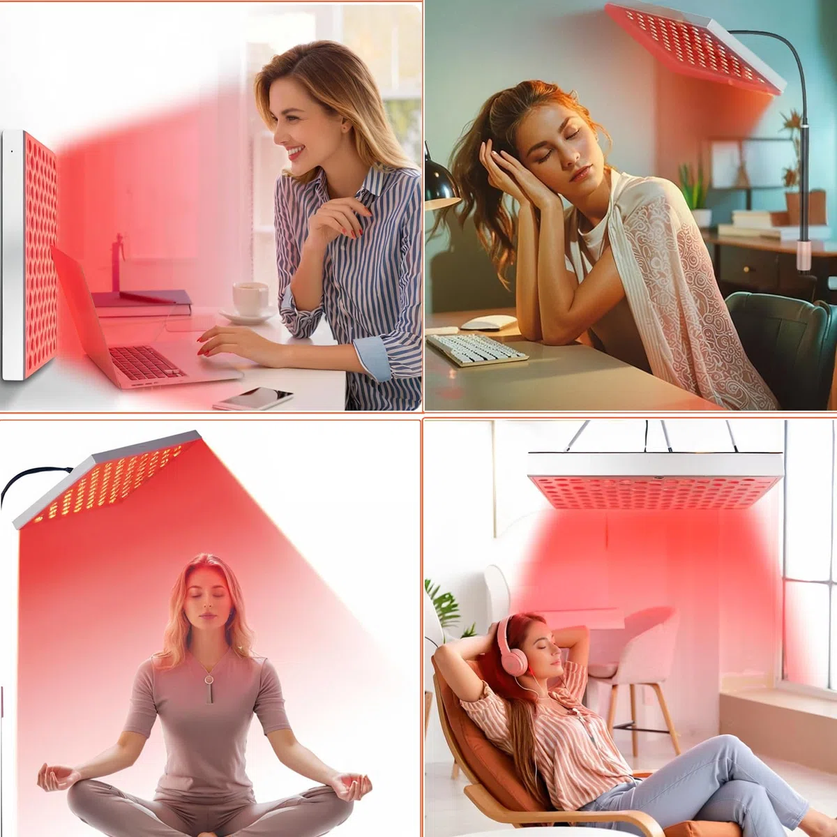 Lampe de luminothérapie rouge à 225 LED,660nm et 850nm,appareil de luminothérapie proche infrarouge pour tout le corps,le visage,le cou,le dos,les épaules,la taille et les genoux,soulageant la douleur