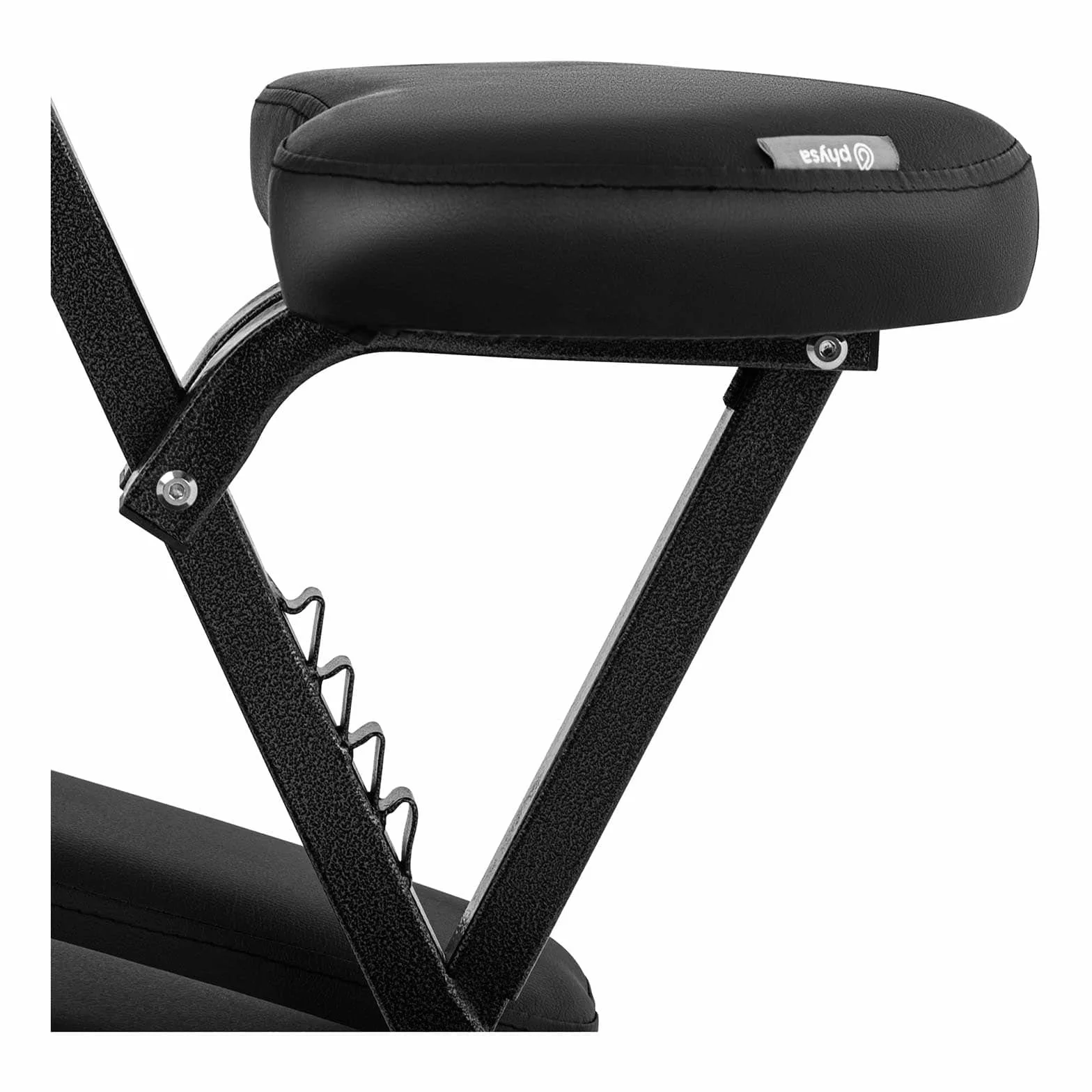 Physa Chaise De Massage Assis Pliante Pliable Portative Table Professionnelle Matériel À Domicile PHYSA MONTPELLIER BLACK (Acier, PVC, Capacité 160 kg, Sac Compris, Noir)