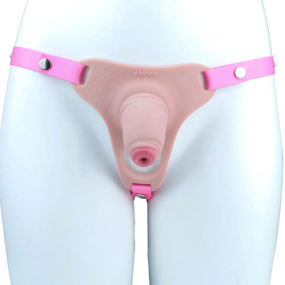 Cage de Chastetée en Silicone Sex Toys Cage de Chasteté avec Ceinture et 4 Tailles Différentes pour Masquer la Taille du Pénis Chastity Cage Légère et Souple pour le Bondage du Pénis (Pink,S)