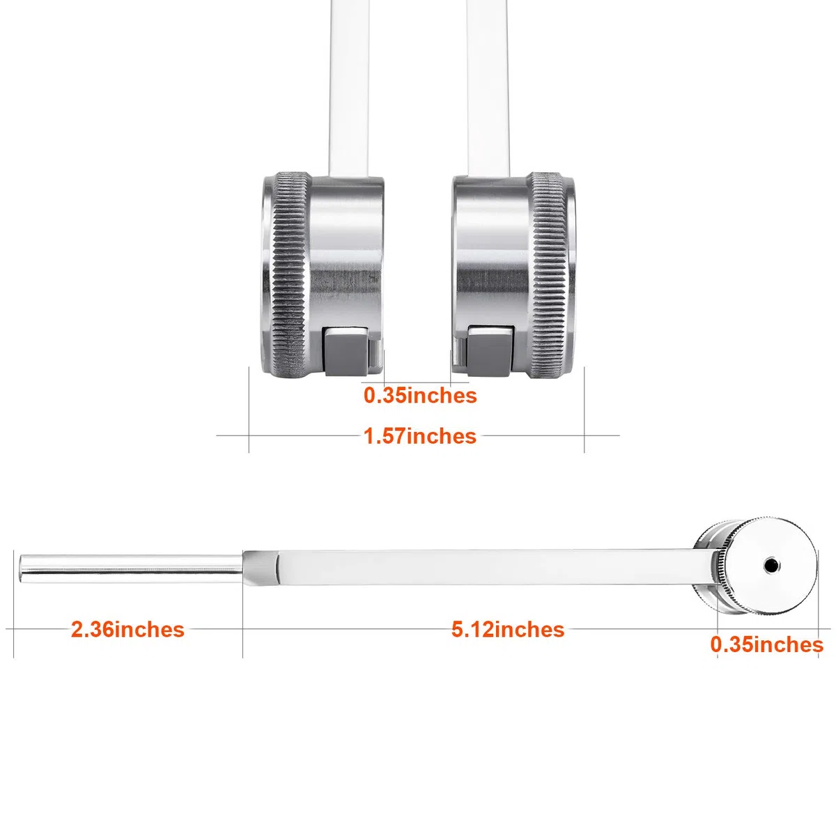 128 Hz Diapason en Aluminium Diapason en Alliage Offre une Réponse en Fréquence avec un Marteau en Silicone, un Outil de Réparation et un Chiffon de Nettoyage Emballé dans un Sac en Velours Doux