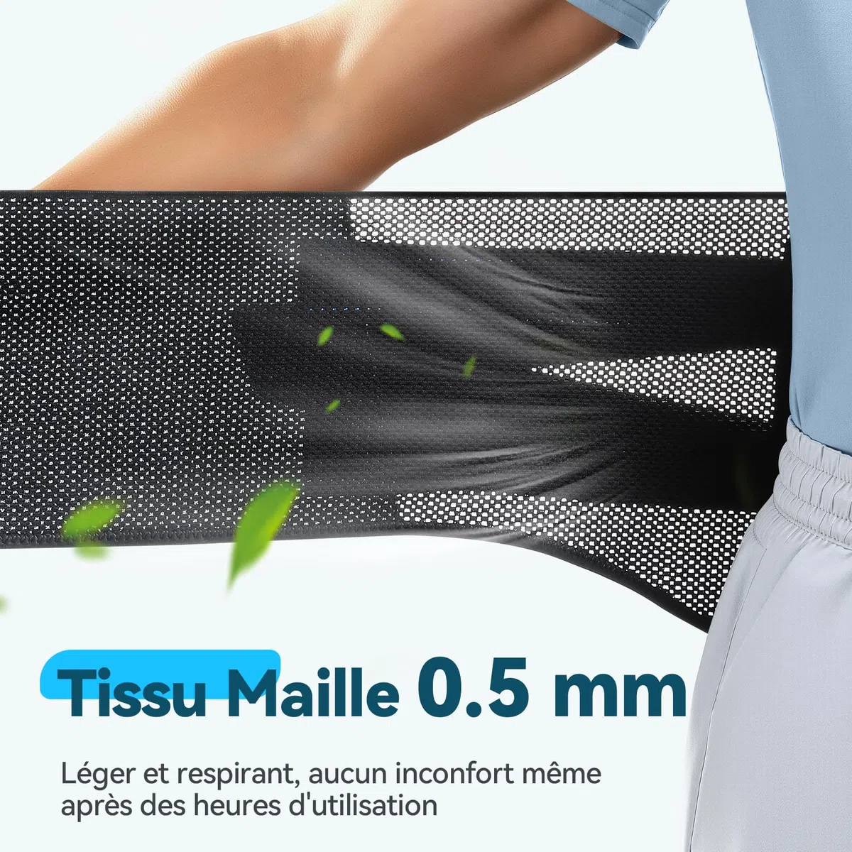 AGPTEK Ceinture Lombaire, Ceinture de Soutien Dorsal Respirant avec Coussin 3D Ergonomique, Soulage les Douleurs Lombaires, Ceinture à Double Sangle Réglable pour Sport, Musculation, Homme/Femme, M