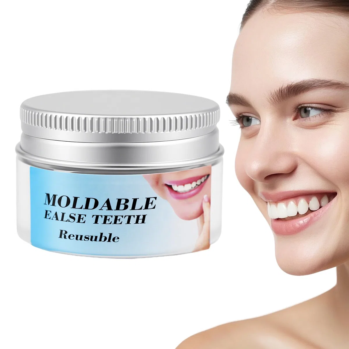 Kit de Réparation Dentaire, Pâte à Moulage Temporaire, Combleur d'Interdents DIY, Gel Granuleux pour Prothèses Dentaires et Petites Réparations