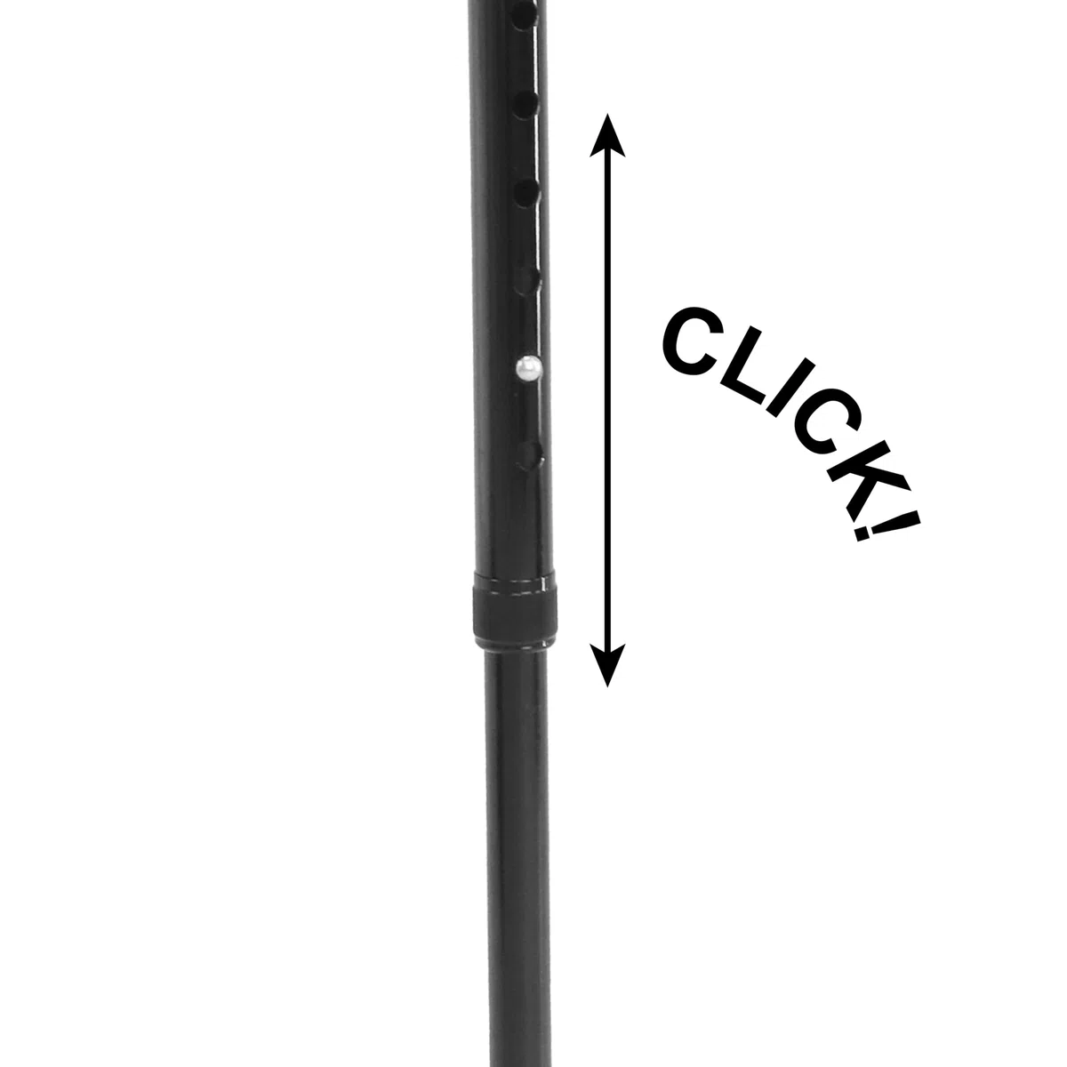 PEPE Mobility Canne Tripode de Marche Réglable (72,5–95,5 cm), Canne 3 Pieds en Acier et Aluminium, 3 Embouts Antidérapants, Jusqu’à 100 kg, Noir