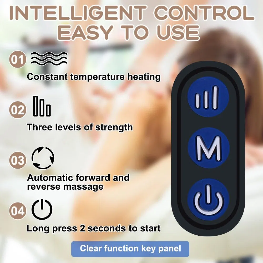Masseur Cervical, Appareil de Massage Cervical, 3 Modes, Massage Cervicales et cou Sans Fil, en Forme de U, appareil Massage Électrique, pour la Maison et le Bureau