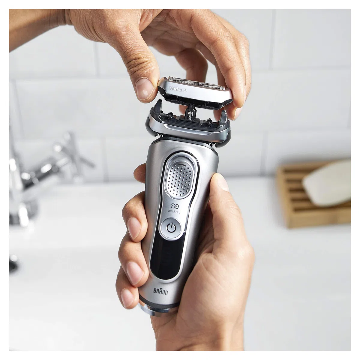 BRAUN Pièce de Rechange pour Rasoir 92S Compatible avec les Rasoirs Series 9 Argenté