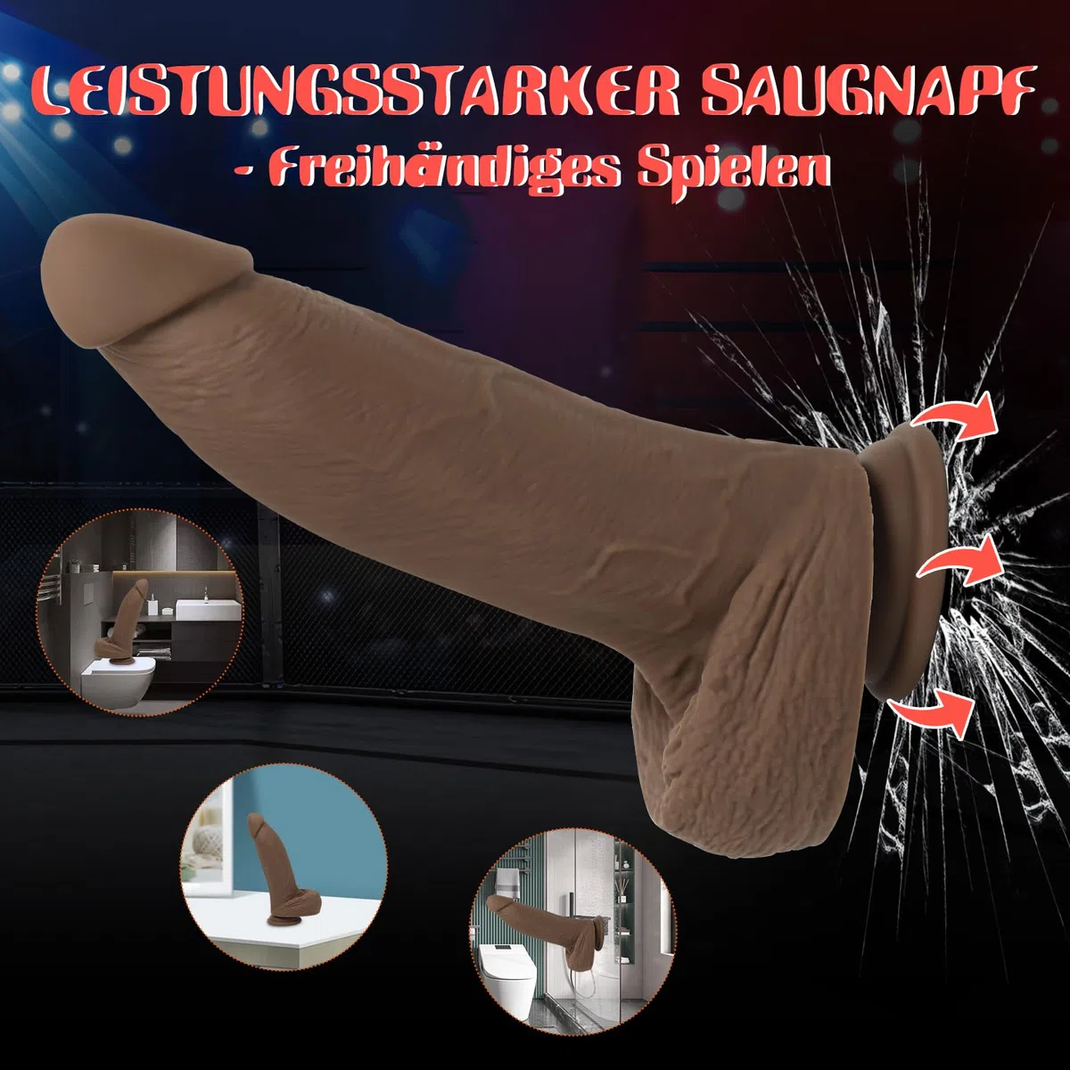 HIVEFUN Gode pour Femme Godes Réalistes, Gode XXL Sex Toy pour Femme Gode Anal 25,4 cm avec Ventouse, Godes pour Homme Grand Jouet Sexuel Jouets Sexuels érotiques en Silicone pour Couples Extrêmes