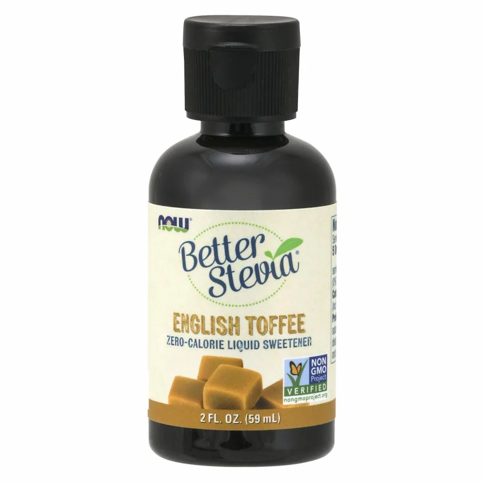 Now Foods Better Stevia Édulcorant liquide Caramel anglais 60 ml