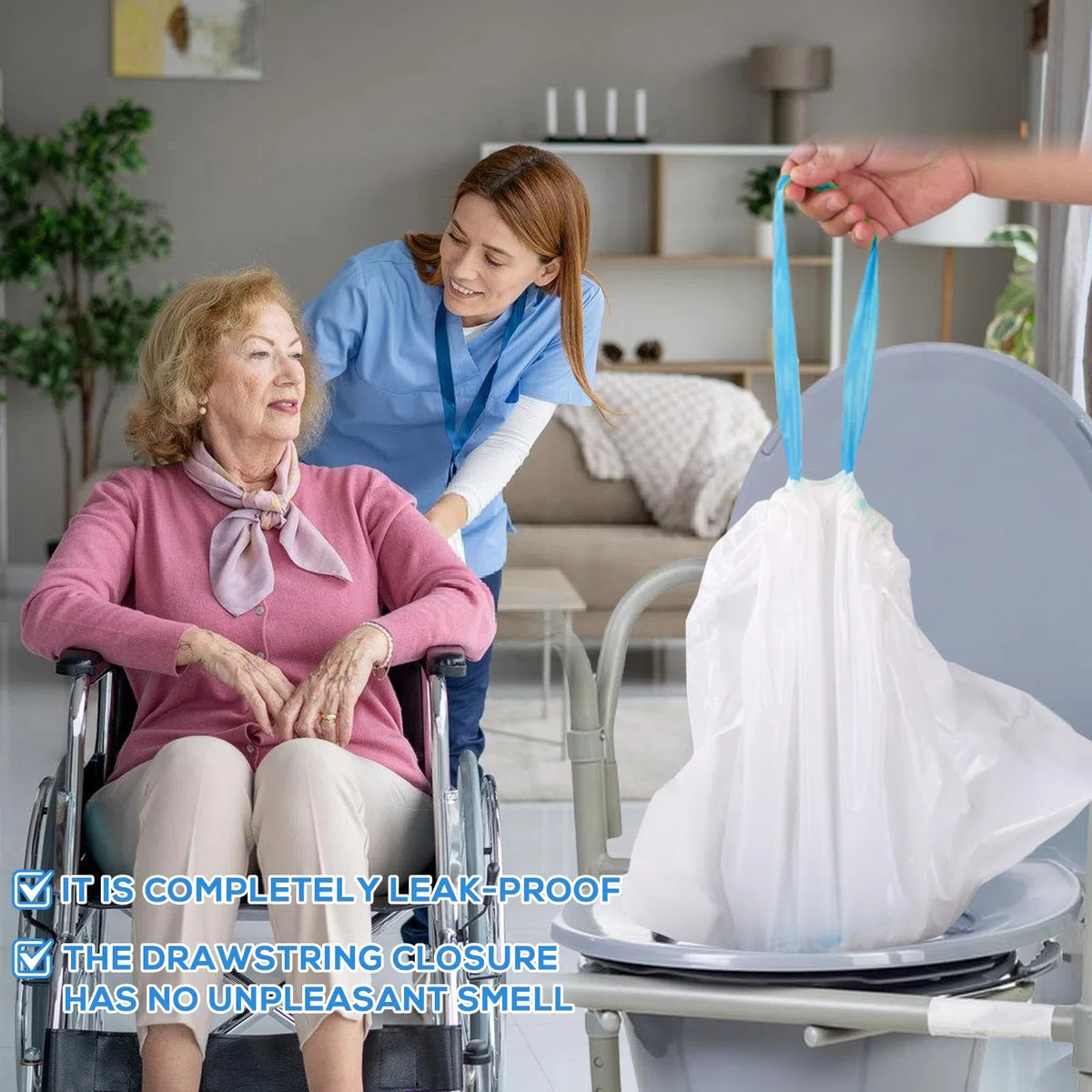 Sacs Chaises Percées: 40 Pièces Sacs De Chaise Percée Et Coussinets Absorbants, Sac Adulte Toilette Sèche, Doublures De Chaise Percée Portables, Sac Hygiénique pour Chaise pour Chaise Percée